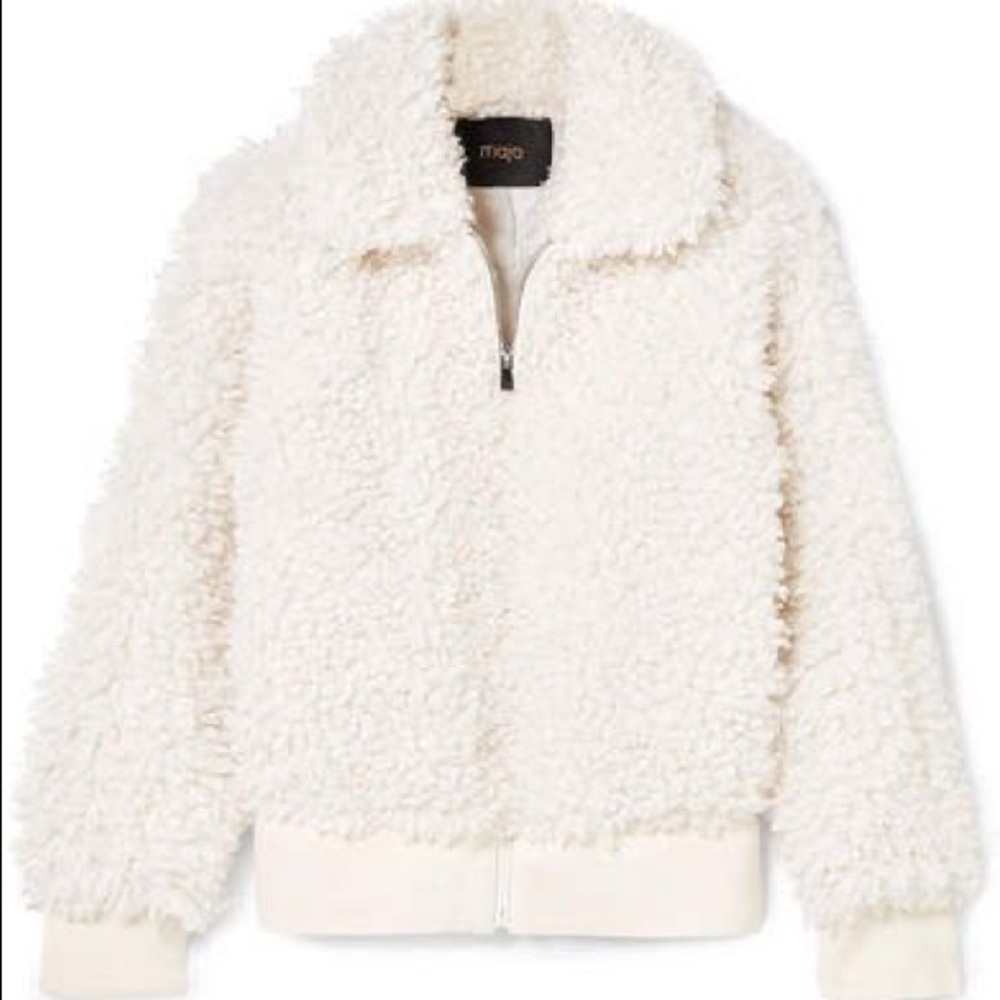 Maje Faux Shearling Bomber NEVER WORN